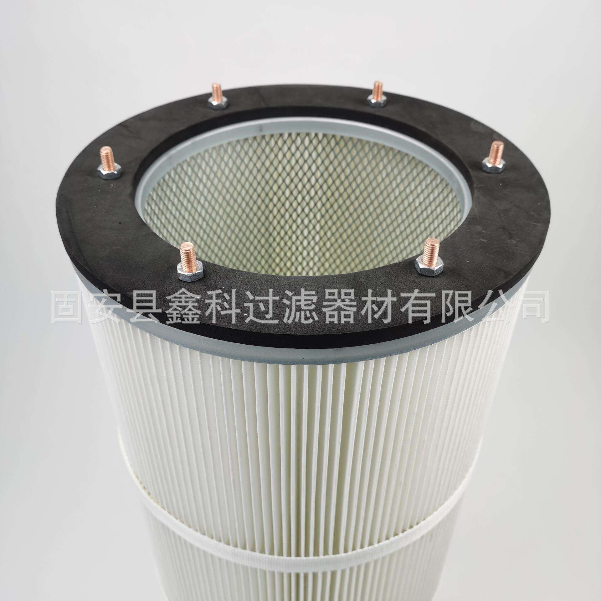 自洁式空气滤筒工业聚酯纤维除尘滤芯阻燃空气喷涂无纺布滤芯滤筒