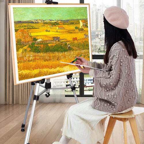 画架美术生专用素描写生套装多功能支架式可升降折叠三脚架考试集