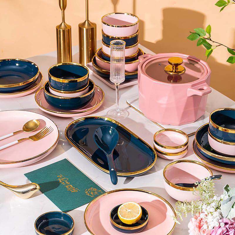 碗碟套装家用2025新款碗盘轻奢陶瓷碗高级感碗具乔迁餐具碗筷盘子,餐饮具,碗,淘宝优惠券,粉丝福利购,淘宝优惠卷