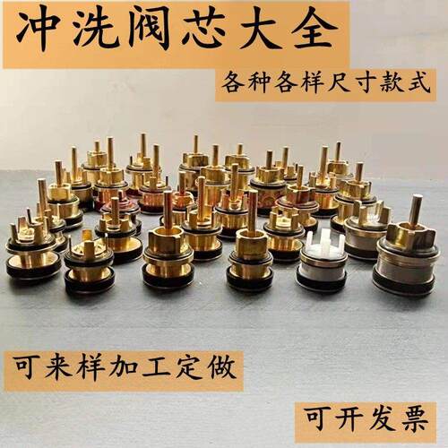 脚踏大便式冲水阀阀芯 手按卧式蹲便器冲洗阀配件 脚踩立式延时阀