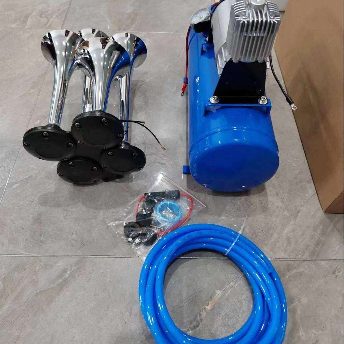 四管气喇叭改装车气泵车顶150psi 6L气罐空气压缩机空压机