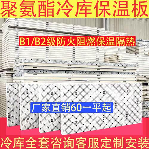 聚氨酯冷库保温板双面彩钢不锈钢防火隔热大小型冷库全套设备定制