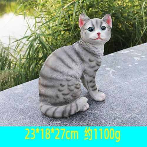 女生动物房间猫模型可爱儿童雕塑树脂仿真装饰庭院摆件工艺品花园