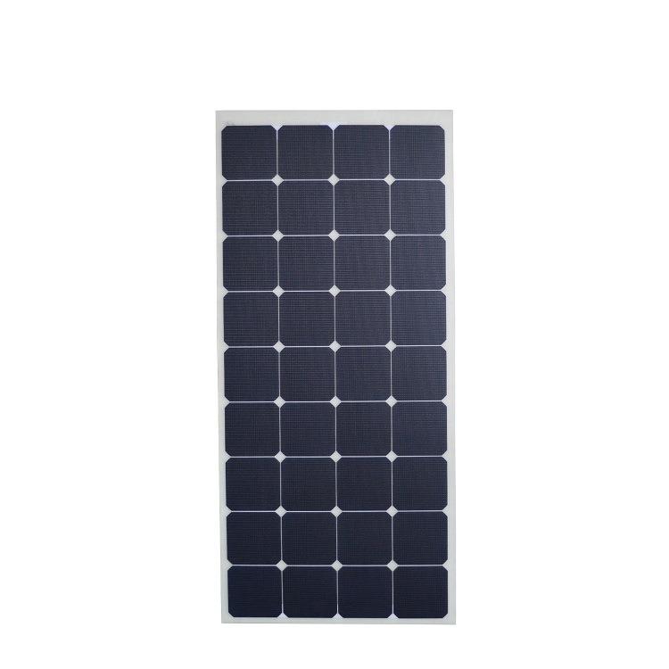 厂家sunpower120W 半柔性太阳能电池板 可弯曲 房车游艇设计