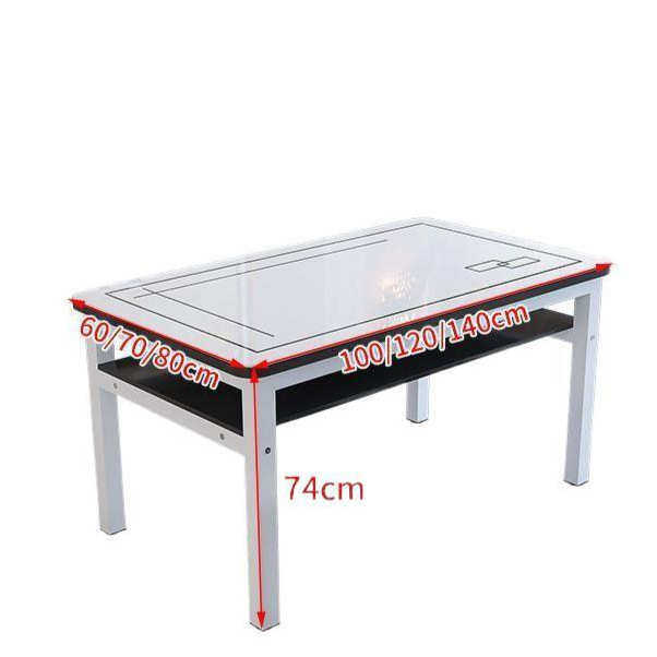 箔迢钢化玻璃双层餐桌椅组合小户型家用储物吃饭桌子客餐长方形