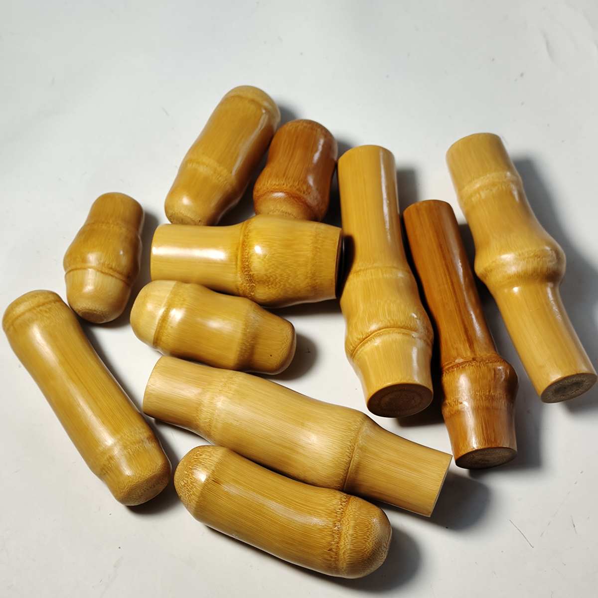 实心竹异骨节高密红皮老料多节手把件异形玉竹文玩实心玉竹把玩