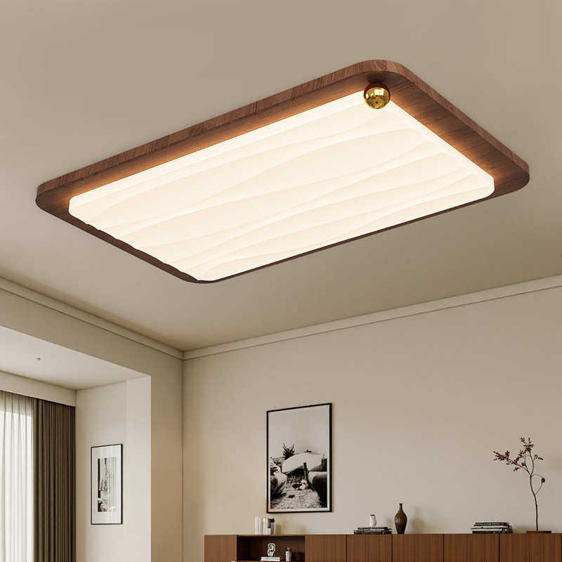 日式护眼吸顶灯卧室侘寂风超薄胡桃木色房间阳台过道书房云朵灯,家装灯饰光源,智能吸顶灯,淘宝优惠券,粉丝福利购,淘宝优惠卷