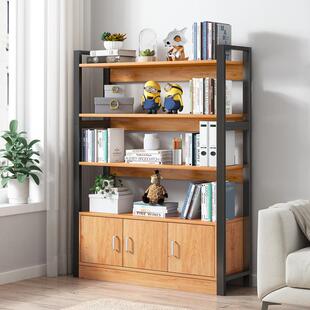 书架置物架家用落地多层书柜客厅简易铁艺图书馆靠墙收纳展示架子