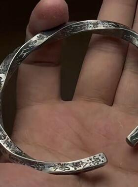 天蓬尺手镯个性气质时尚百搭高级感小众设计潮流复古做旧手镯男款