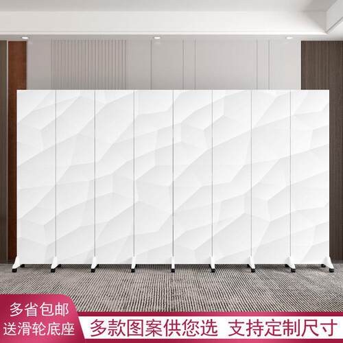屏风隔断墙卧室酒店办公室简约现代折叠移动纯白色活动可推拉折屏