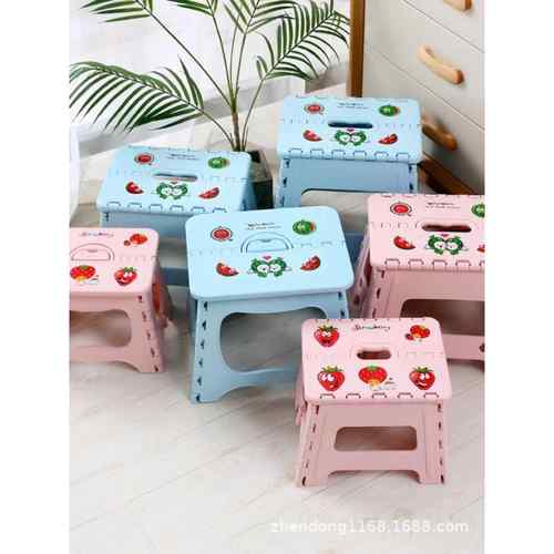 加厚便携式大小塑料折叠凳户外家庭存储Mazar儿童和成人可爱板凳