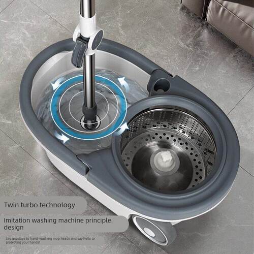 Mop and bucket set, a flat mop for floor cleaning