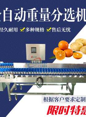 水果脐橙分拣机全自动海鲜生蚝小龙虾称重机鸡鸭鹅料盒分选机