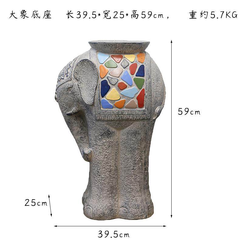 招财大象设件高档创家摆居玄关庭院阳台客厅装饰品摆大号CQZ工意