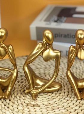 2025新款玄关摆件氛围感摆件北欧抽象人ins思考者4色艺术客厅玄关