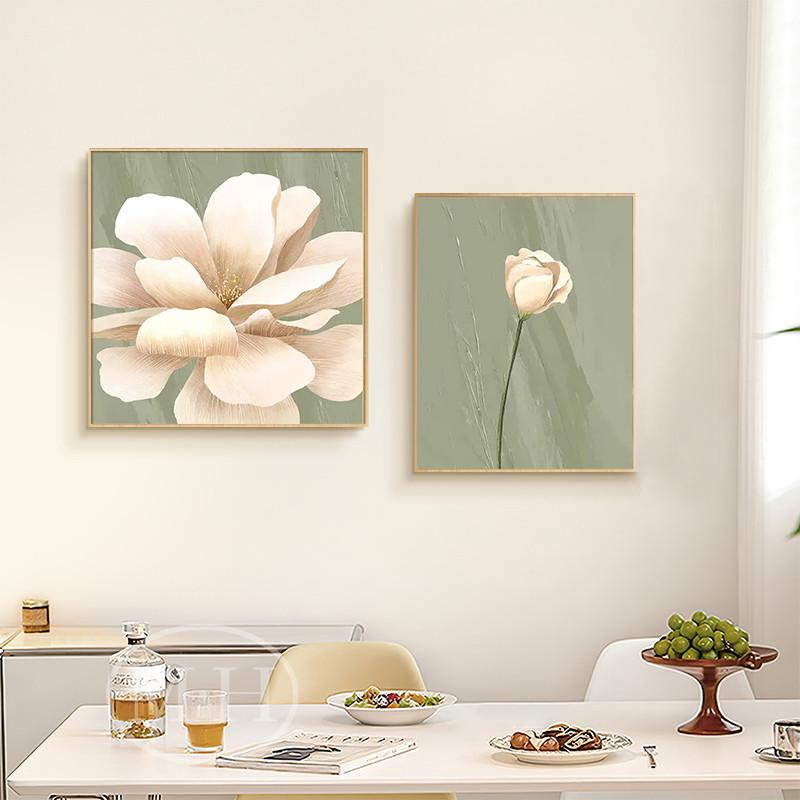 餐厅diy数字油画填充填色手工油彩画北欧ins奶油风手绘丙烯装饰画图片