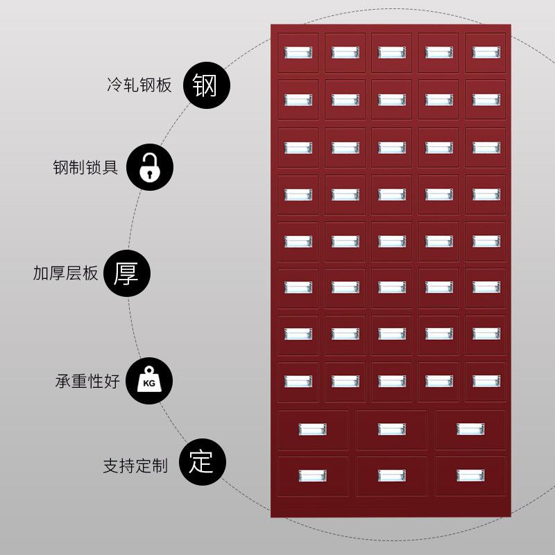 钢制中药柜多斗草药柜中西药柜多抽屉柜加厚铁皮柜药橱调剂台