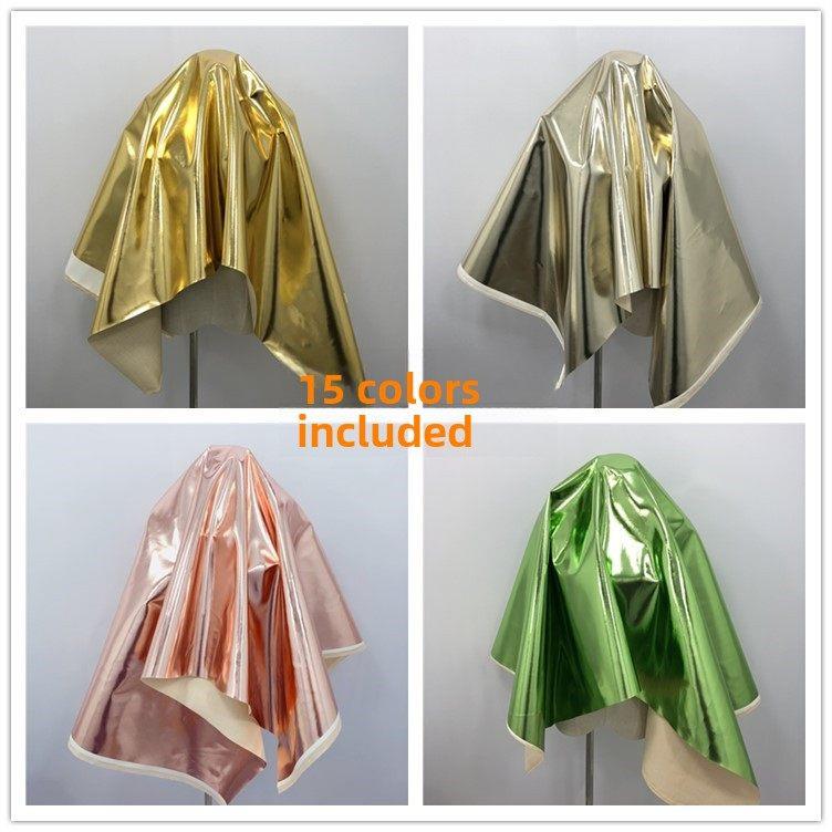 金属贴膜 亮面皮镜面革/pu皮革面料/墙面软包硬包皮料/服装布料