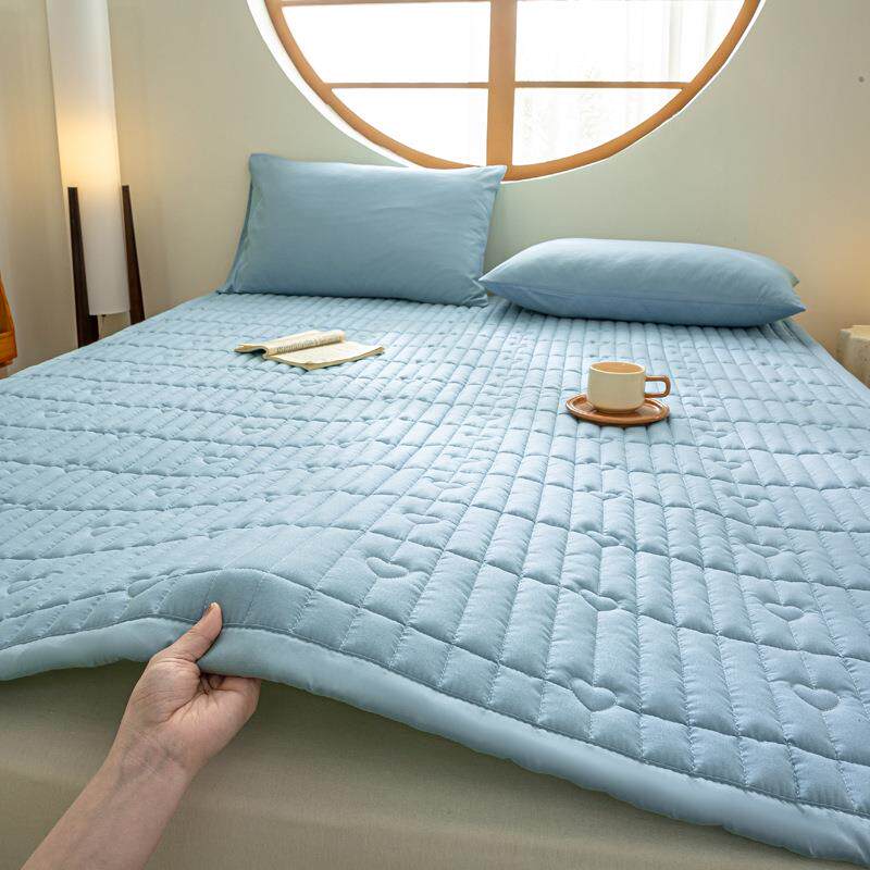 A类四季夹棉床垫软垫子单人学生宿舍床褥席梦思保护垫防滑可机洗