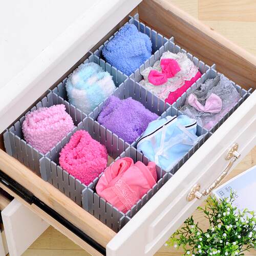 Freely combinable drawer dividers for classification, plasti