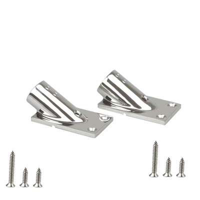 316不锈钢方管座 游艇船舶扶手管底座 方底管座船用五金