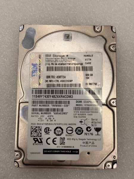 IBM DS8000 45W7734 / 45W9607 600GB HDD