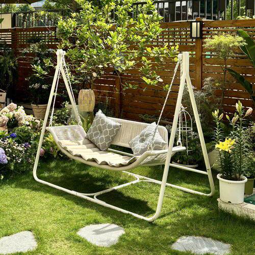 紫叶evian秋千户外庭院摇椅荡秋千花园小院吊椅吊床室外双人秋千