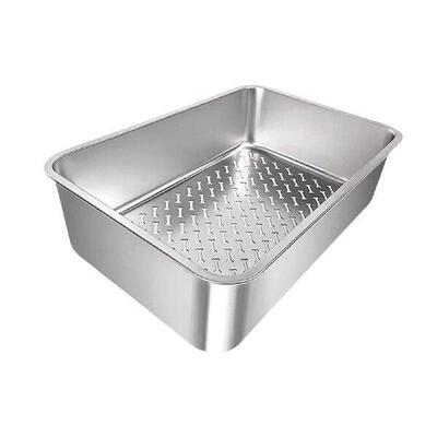 Stainless Steel Litter Box Odorless Sturdy Easy Clean Pet