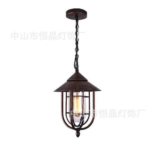loft创意个性单头铁艺复古工业风餐厅办公室工程商铺装饰 照明吊
