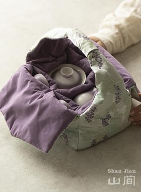 织锦收缎加号厚茶具收纳JXA包大旅行携快客纳包新中式便茶事包布