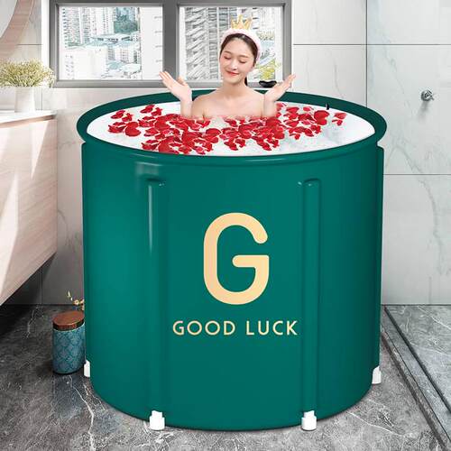 WBZ7泡澡桶大人折叠家用全身成人浴缸儿童沐浴桶可坐自动加热洗澡