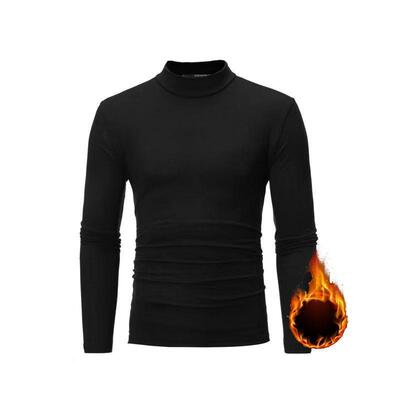 R 31462 Turtleneck slim men's long tee 领修身士长袖