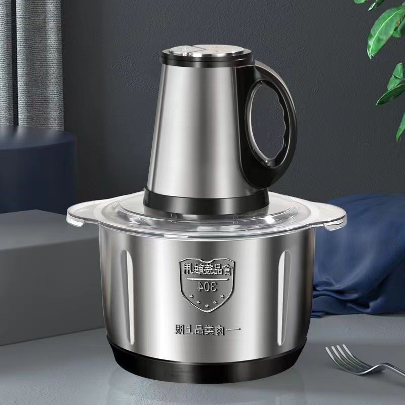 绞肉机家用厨房饺馅不锈钢电动料理器打肉蒜蓉搅拌碎菜料理多用途