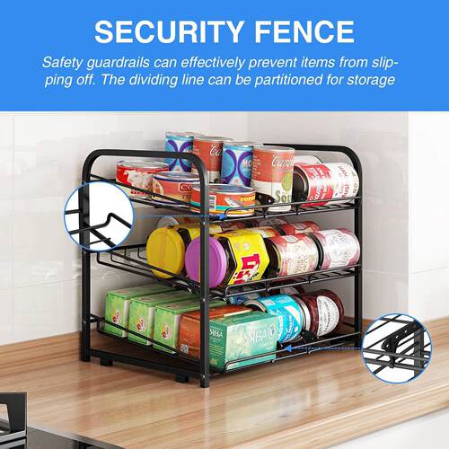 Can Rack Organizer Stackable Food Storage Dispenser Pantry