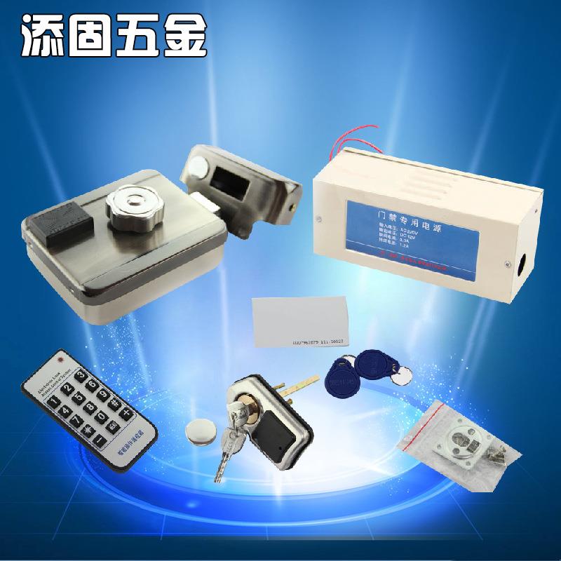 添固供应IC刷卡一体锁铁拉丝电子门锁感应锁
