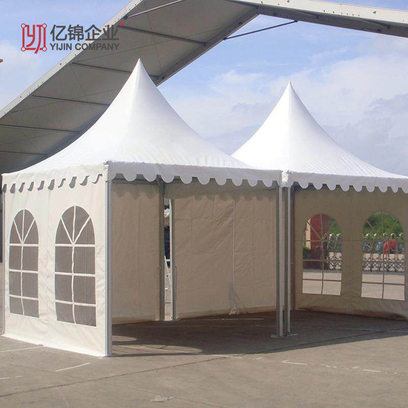 篷房户外欧式尖顶帐篷展会展销四角帐篷临时活动吊顶篷白色pvc篷