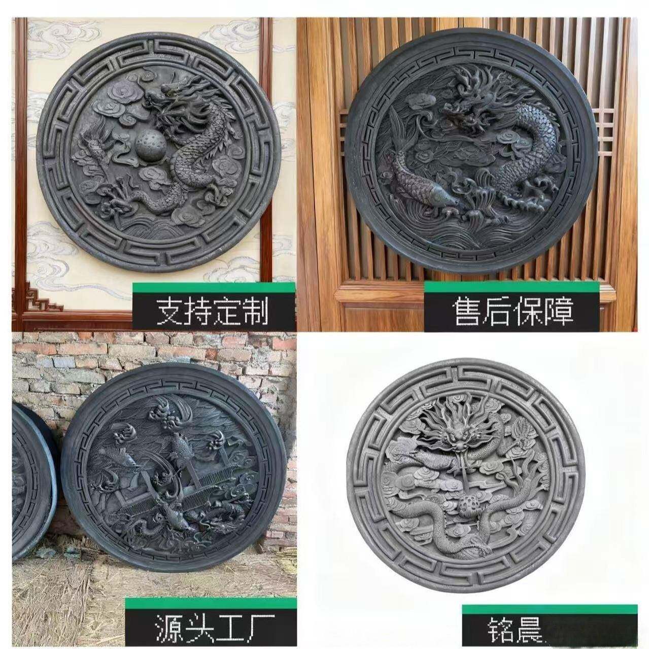 中式仿古镂空窗花砖雕外墙围墙方形预制水泥花窗庭院花格新中式