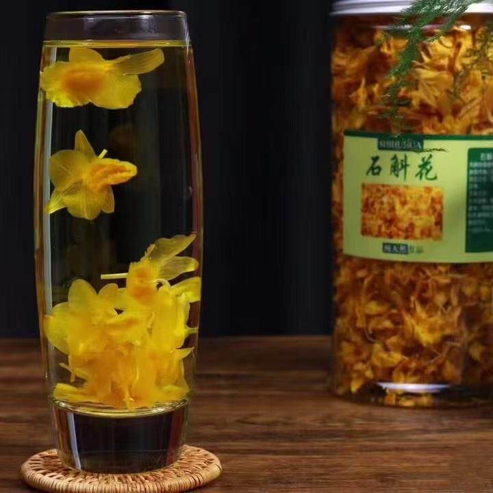 鼓槌花鼓槌铁皮石斛花茶干燥花新鲜金兰花石斛茶泡茶养生茶云南