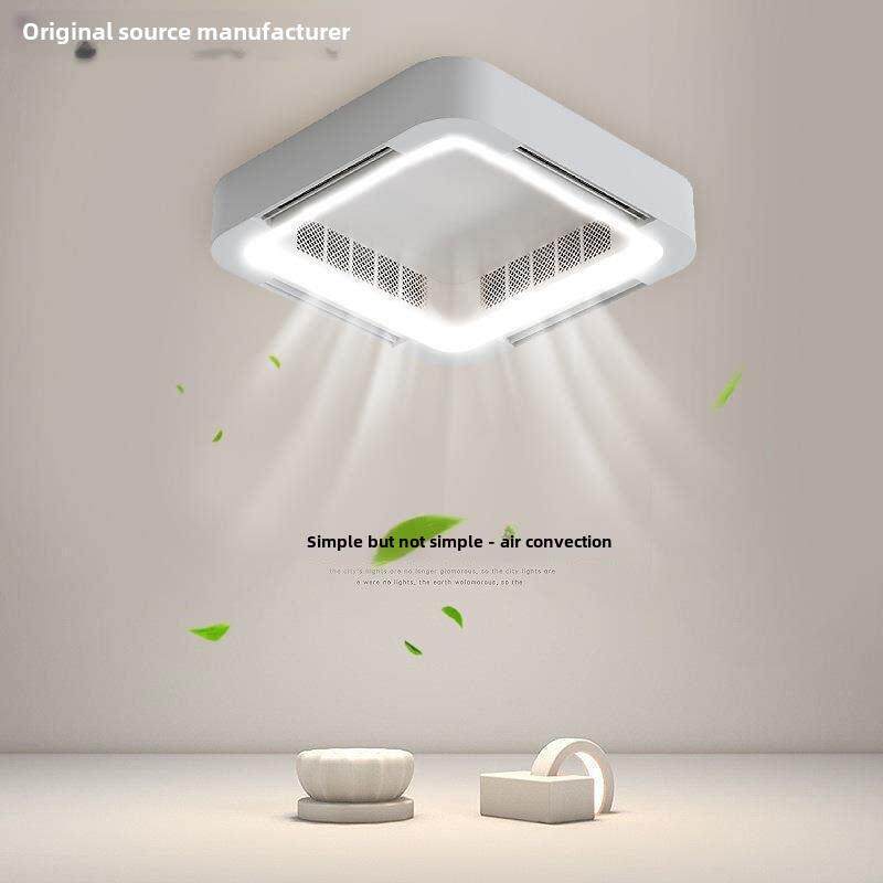 无叶风扇灯新款简约隐形卧室吸顶变频电扇灯110V220V智能吊扇灯具