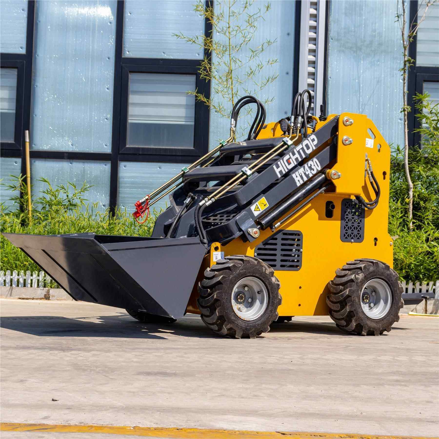 工厂4型滑移装HT40载机 小HT0移三泵三阀多属具迷你滑装载机