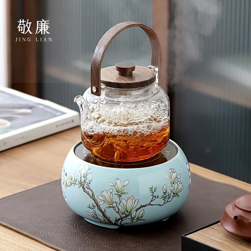 电陶炉煮茶家用耐高温煮茶壶蒸煮玻璃套装茶具养生壶专用煮茶茶炉