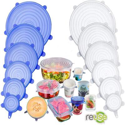 Silicone Cover Stretch Lids Reusable Airtight Food Wrap Cove