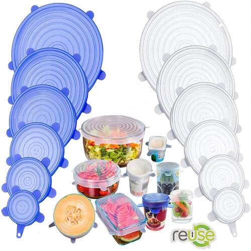 Silicone Cover Stretch Lids Reusable Airtight Food Wrap Cove