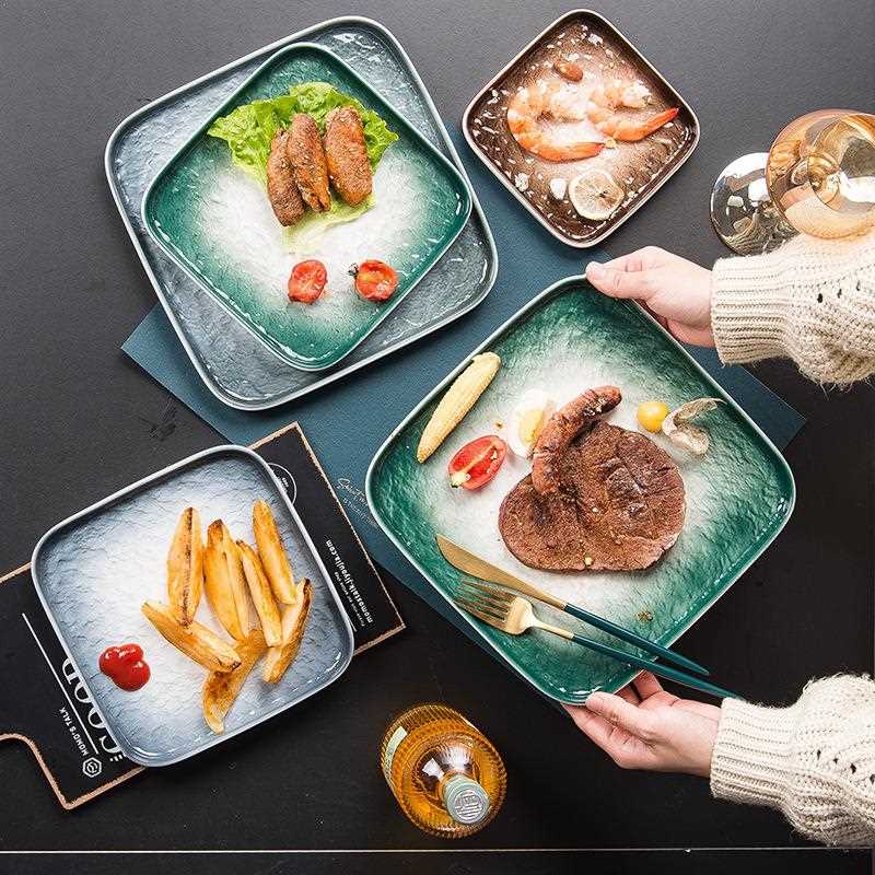 北欧ins陶瓷盘创意家用饺子盘菜盘餐厅西餐盘甜点盘个性酒店餐具
