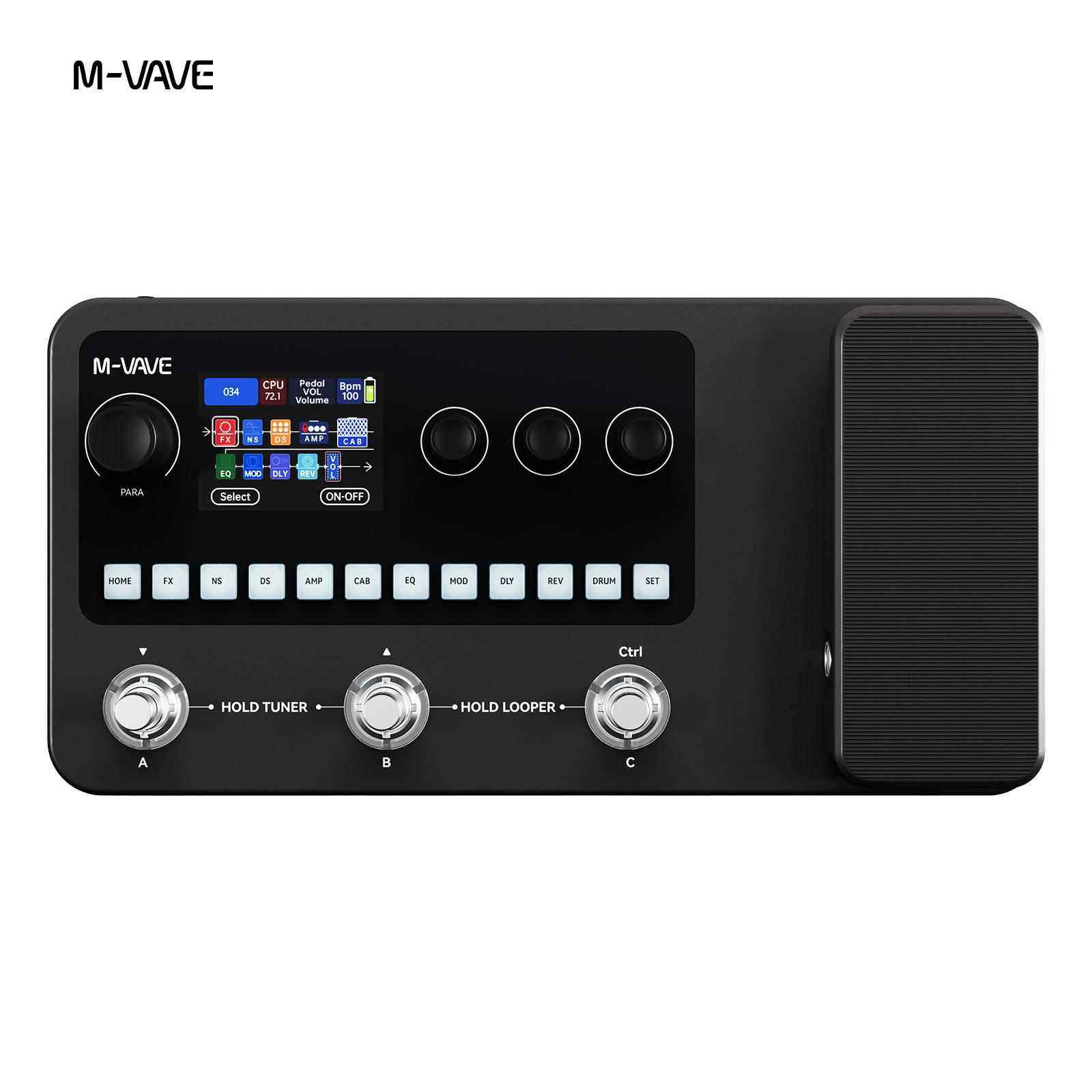 M-VAVE效果器吉他贝斯综合效果器多功能带鼓机效音loop循环