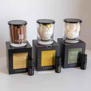 鹏音伴THANN/庭润无火香薰精油香扩10ml套装 肉桂甜橙/茉莉玫瑰/柠蒙草摆件饰品