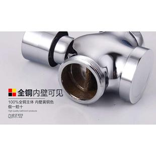 延时阀自闭式 九滨王全铜蹲便器冲水阀厕所大便冲洗阀手按式 冲水器