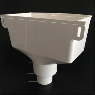 公元PVC方形雨水斗75 110 160排水下水管配件接水漏斗国标正品