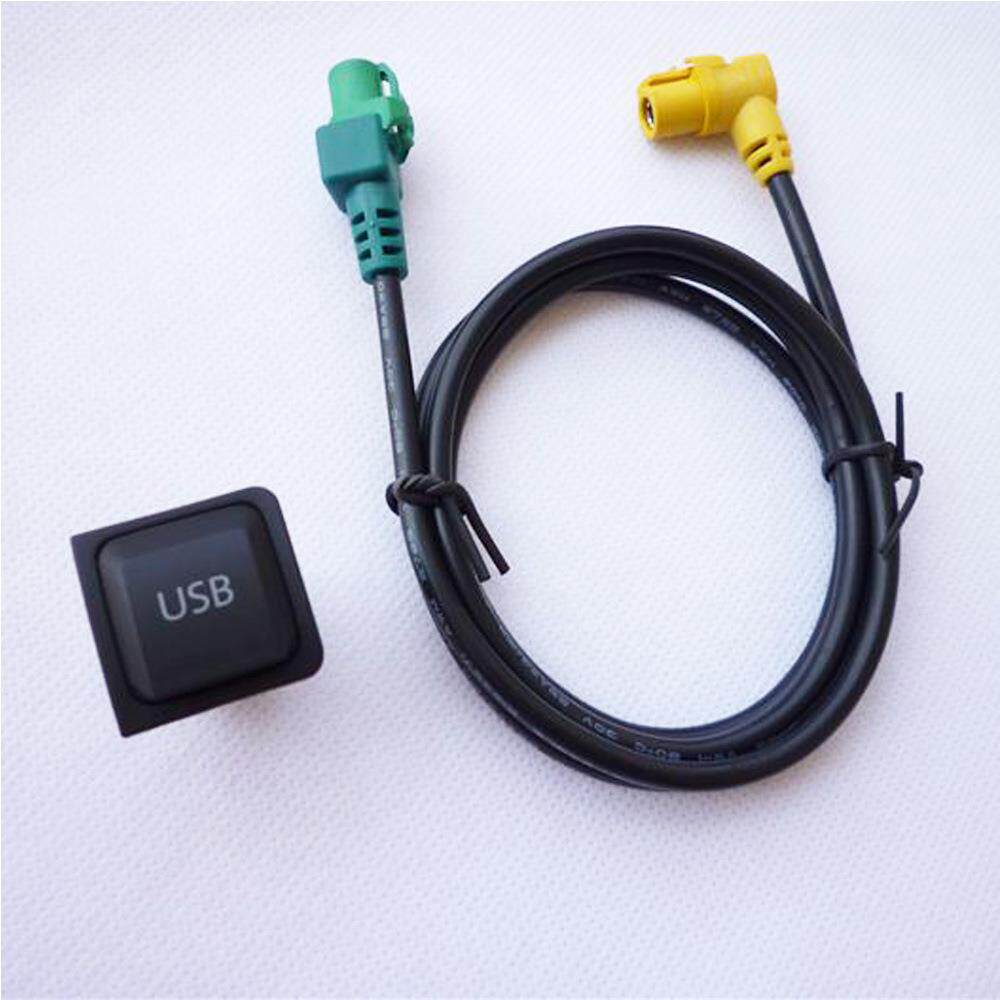 RCD510 RNS315 RCD310 汽车 USB 辅助数据适配器开关按钮电缆线