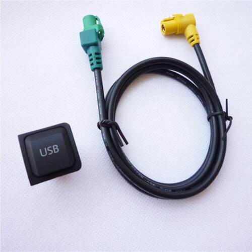 RCD510 RNS315 RCD310 汽车 USB 辅助数据适配器开关按钮电缆线